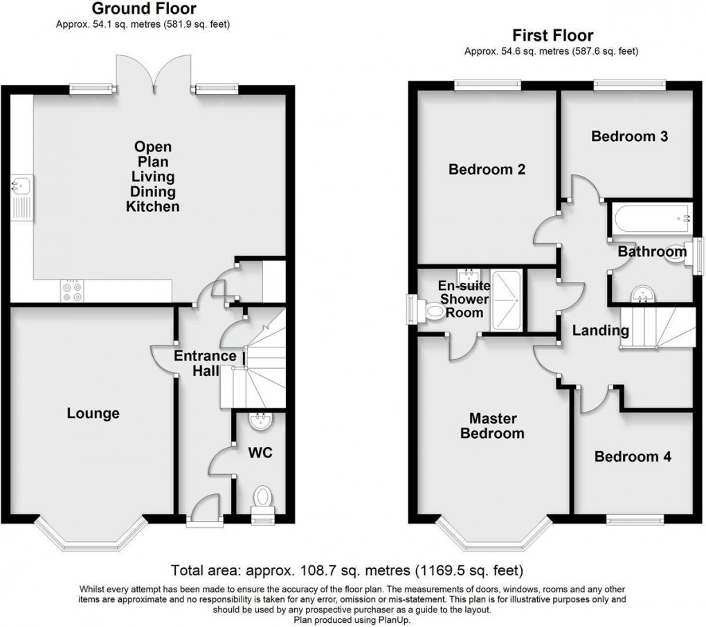 Floorplan for Dale Acre Way, Breadsall