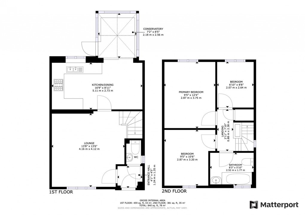 Floorplan for Rossington Drive, Heatherton Village, Derby