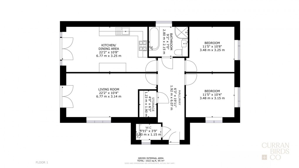 Floorplan for The Chimes, Derby Road, Old Hilton Village, Derby