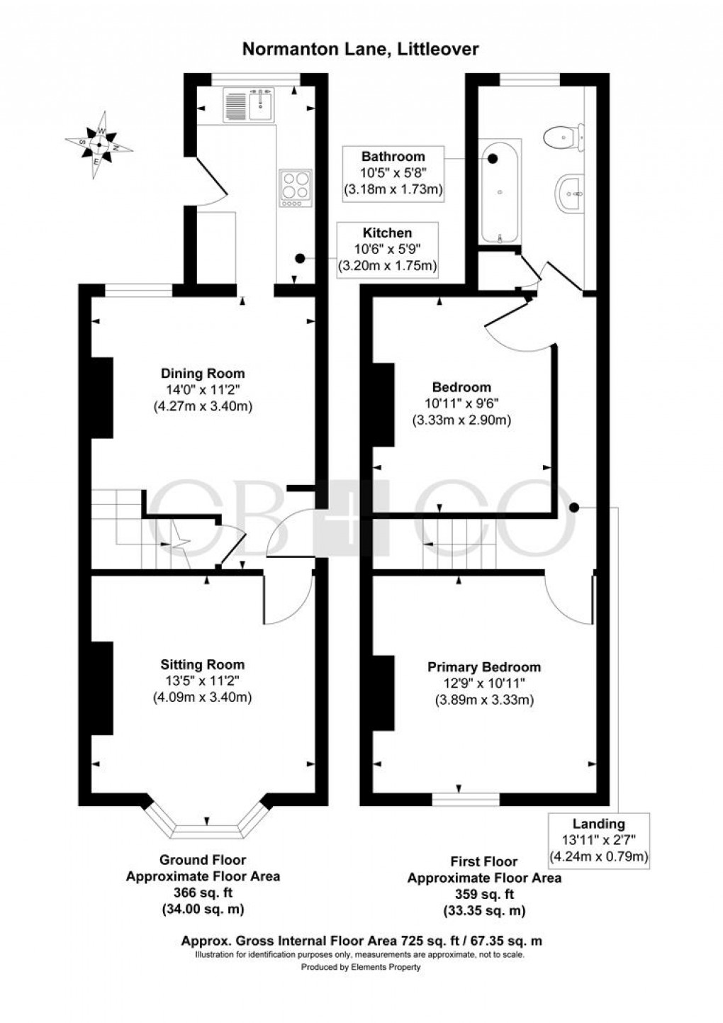 Floorplan for Normanton Lane, Littleover, Derby