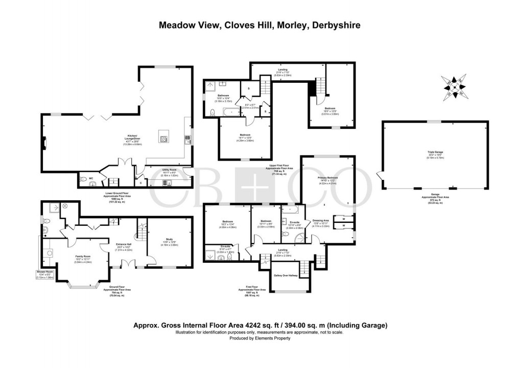Floorplan for Cloves Hill, Morley, Derbyshire
