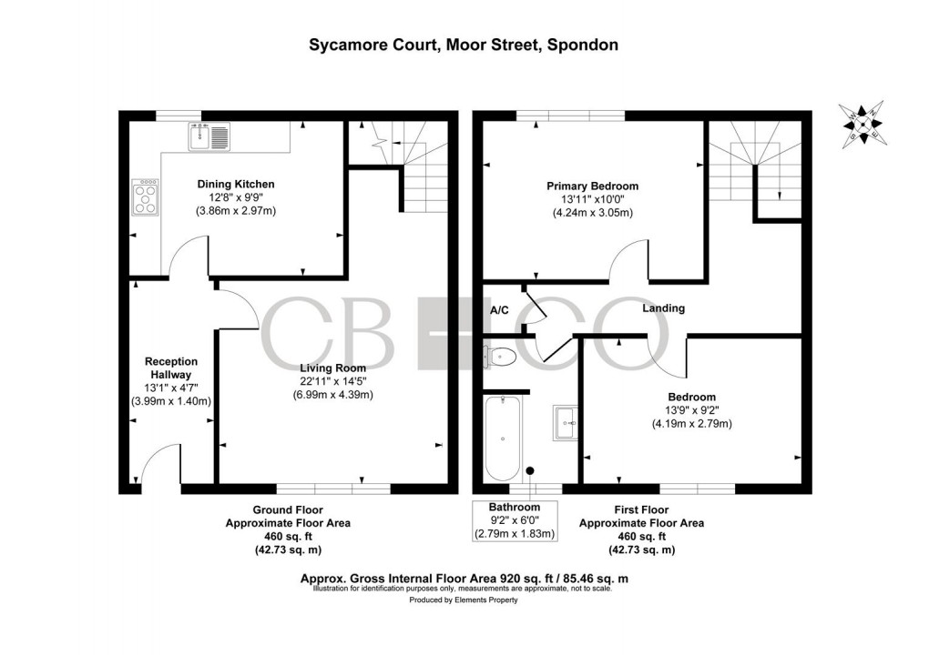 Floorplan for Moor Street, Spondon, Derby