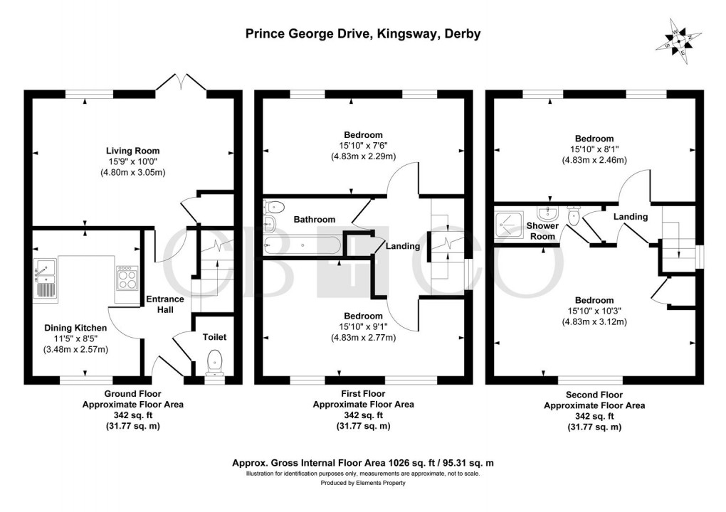 Floorplan for Prince George Drive, Kingsway, Derby