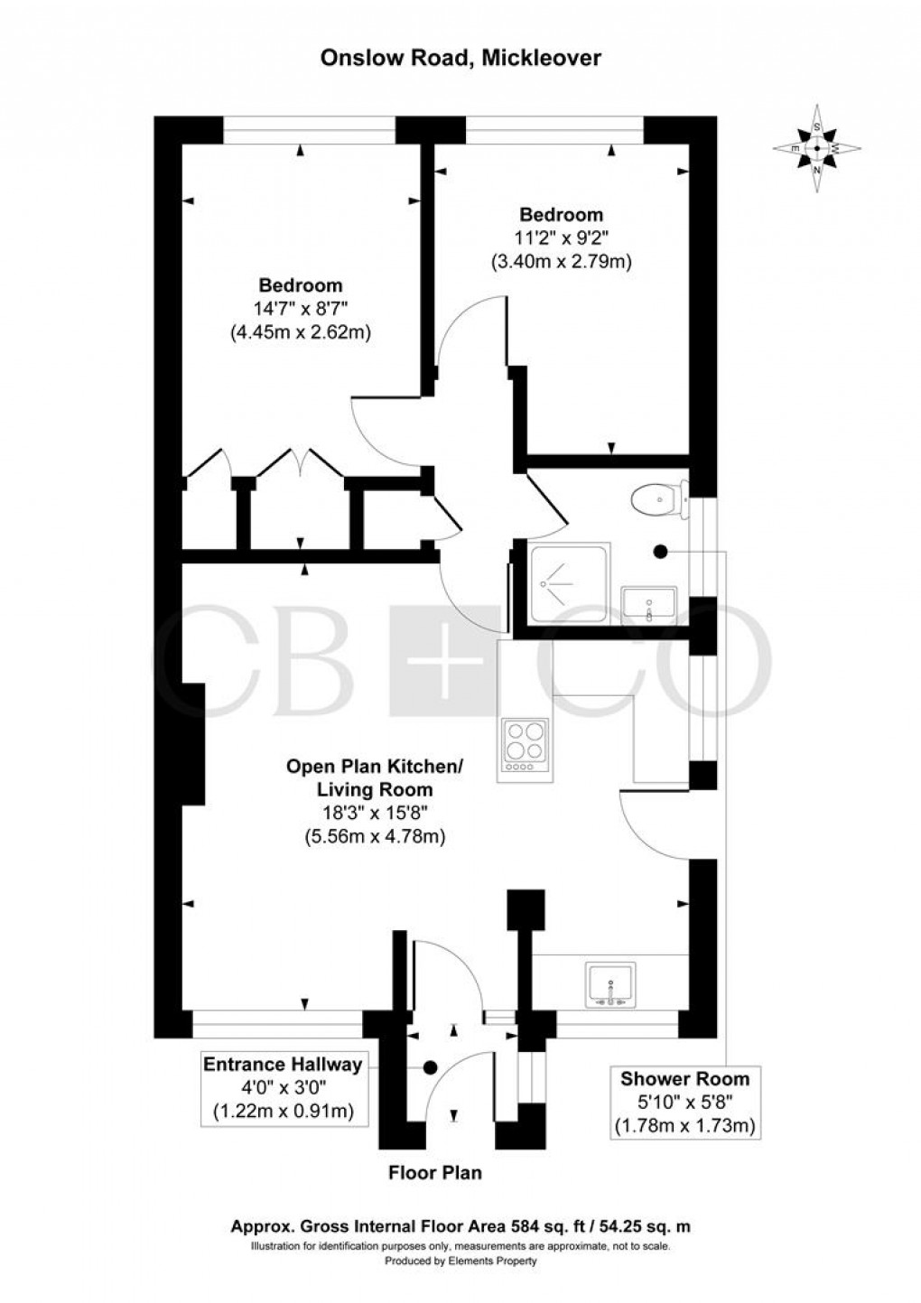 Floorplan for Onslow Road, Mickleover, Derby