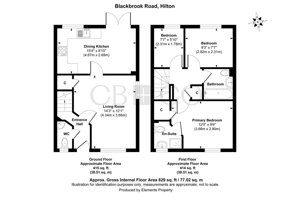 Floorplan for Blackbrook Road, Hilton, Derby