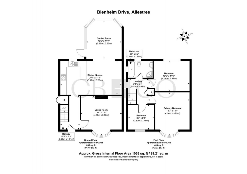 Floorplan for Blenheim Drive, Allestree, Derby