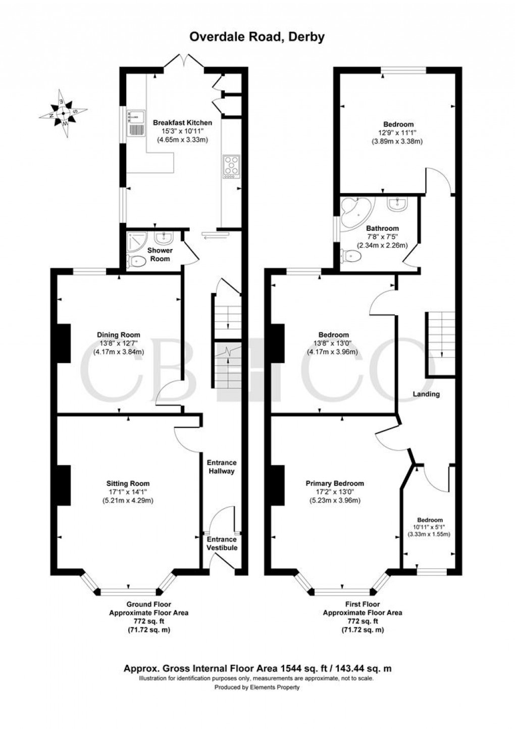 Floorplan for Overdale Road, Derby