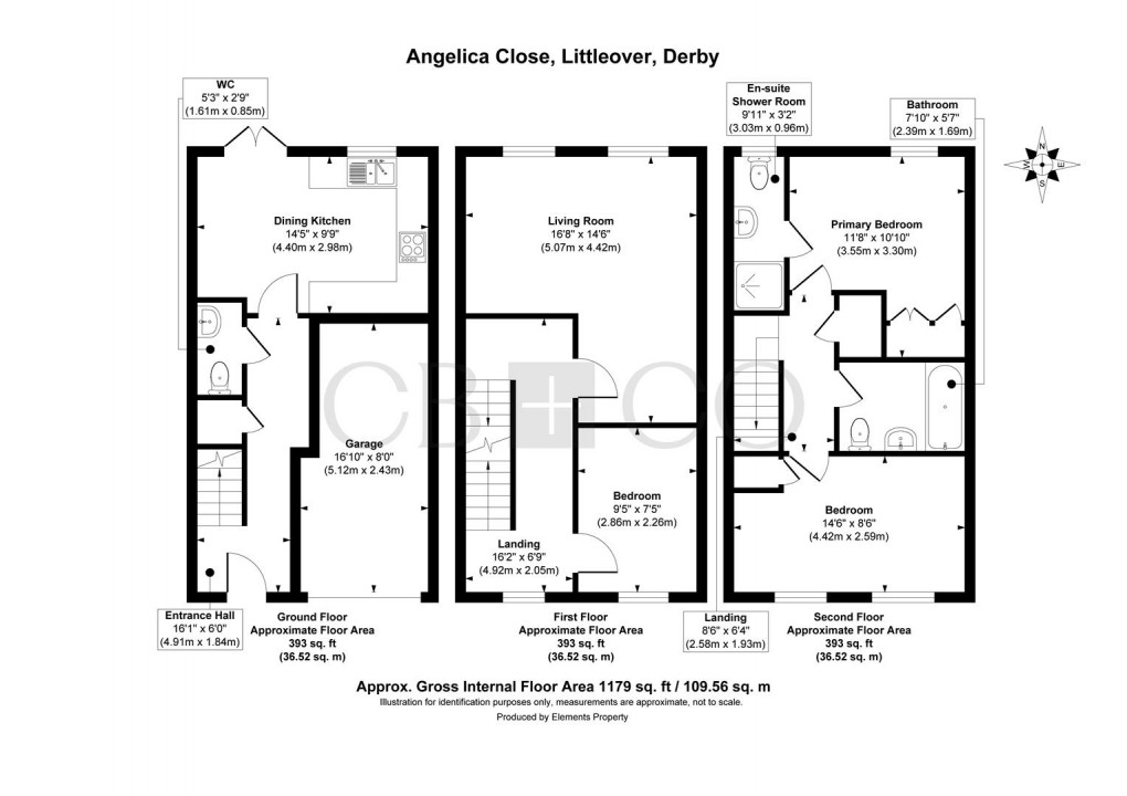 Floorplan for Angelica Close, Littleover, Derby