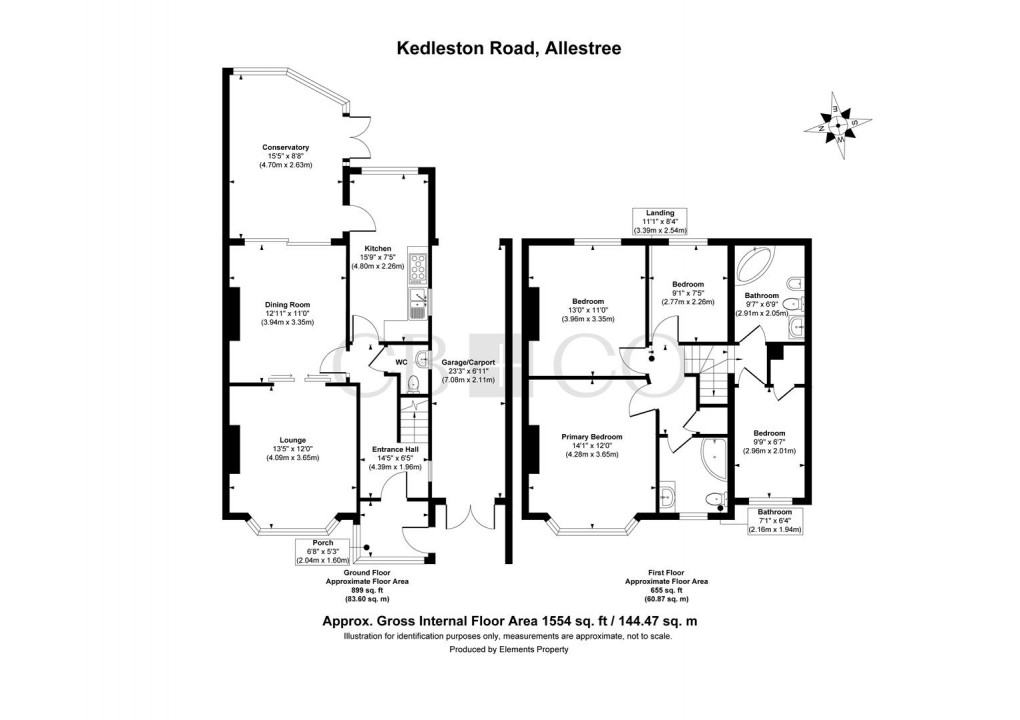 Floorplan for Kedleston Road, Allestree, Derby