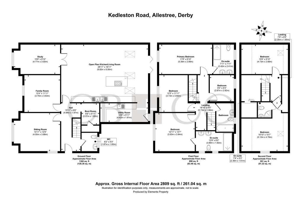 Floorplan for Kedleston Road, Allestree, Derby