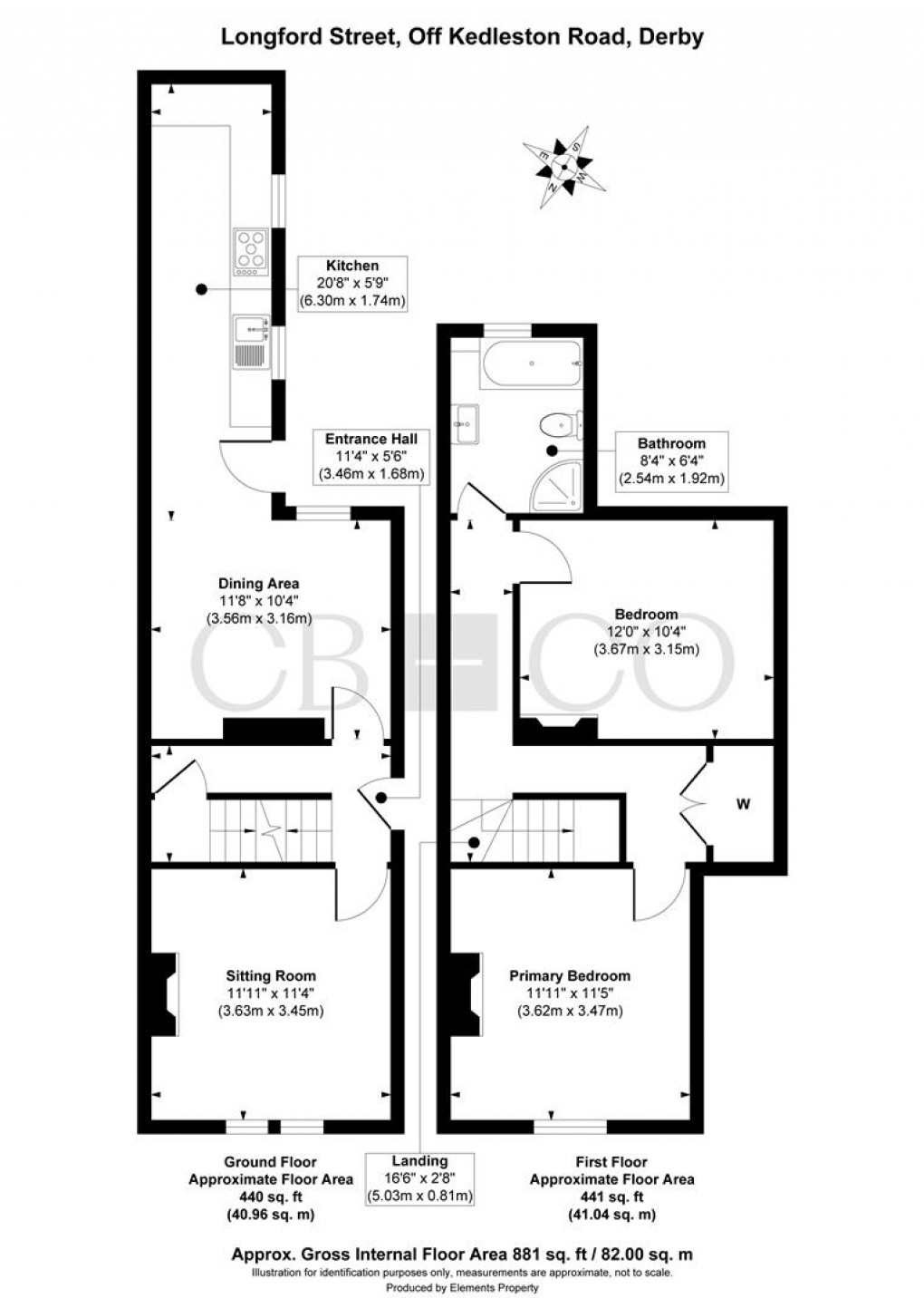 Floorplan for Longford Street, Derby