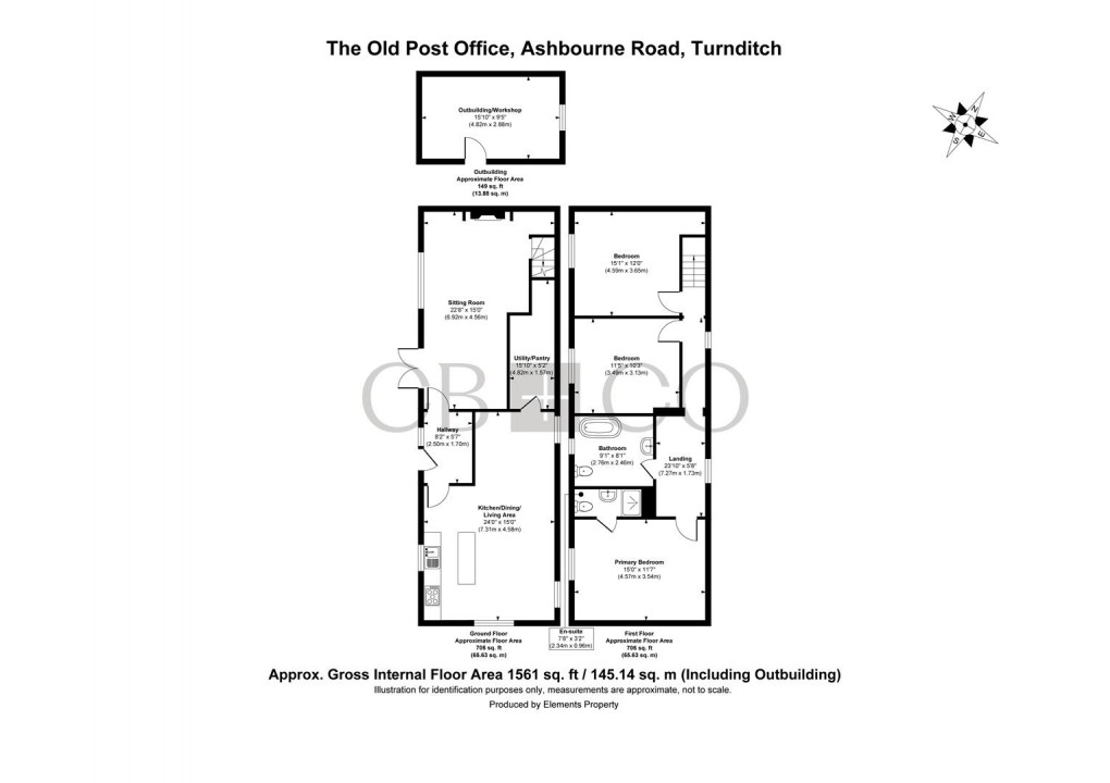 Floorplan for The Old Post Office, Ashbourne Road, Turnditch