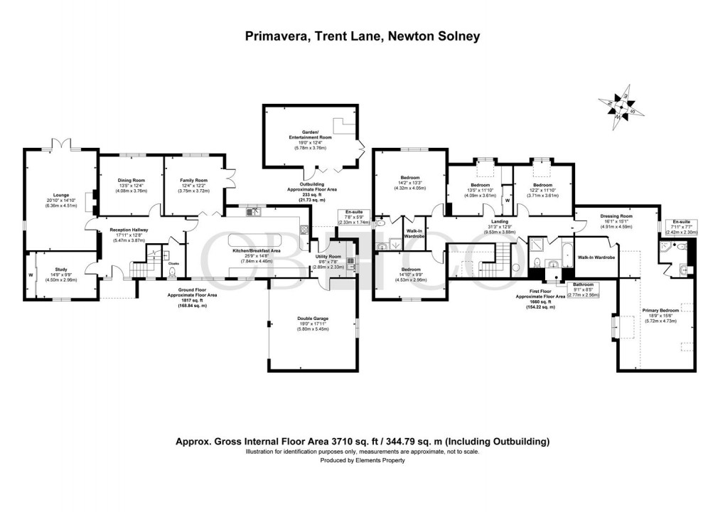 Floorplan for Trent Lane, Newton Solney, Derbyshire