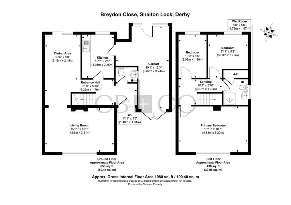 Floorplan for Breydon Close, Shelton Lock, Derby