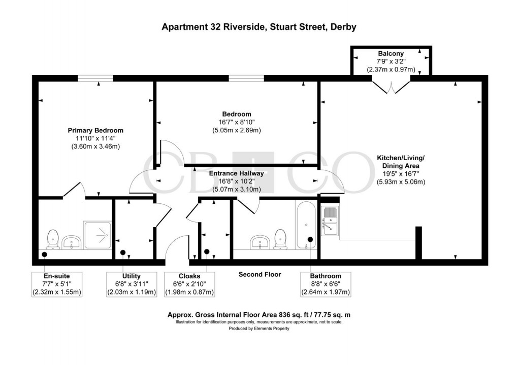Floorplan for Riverside, Stuart Street, Derby