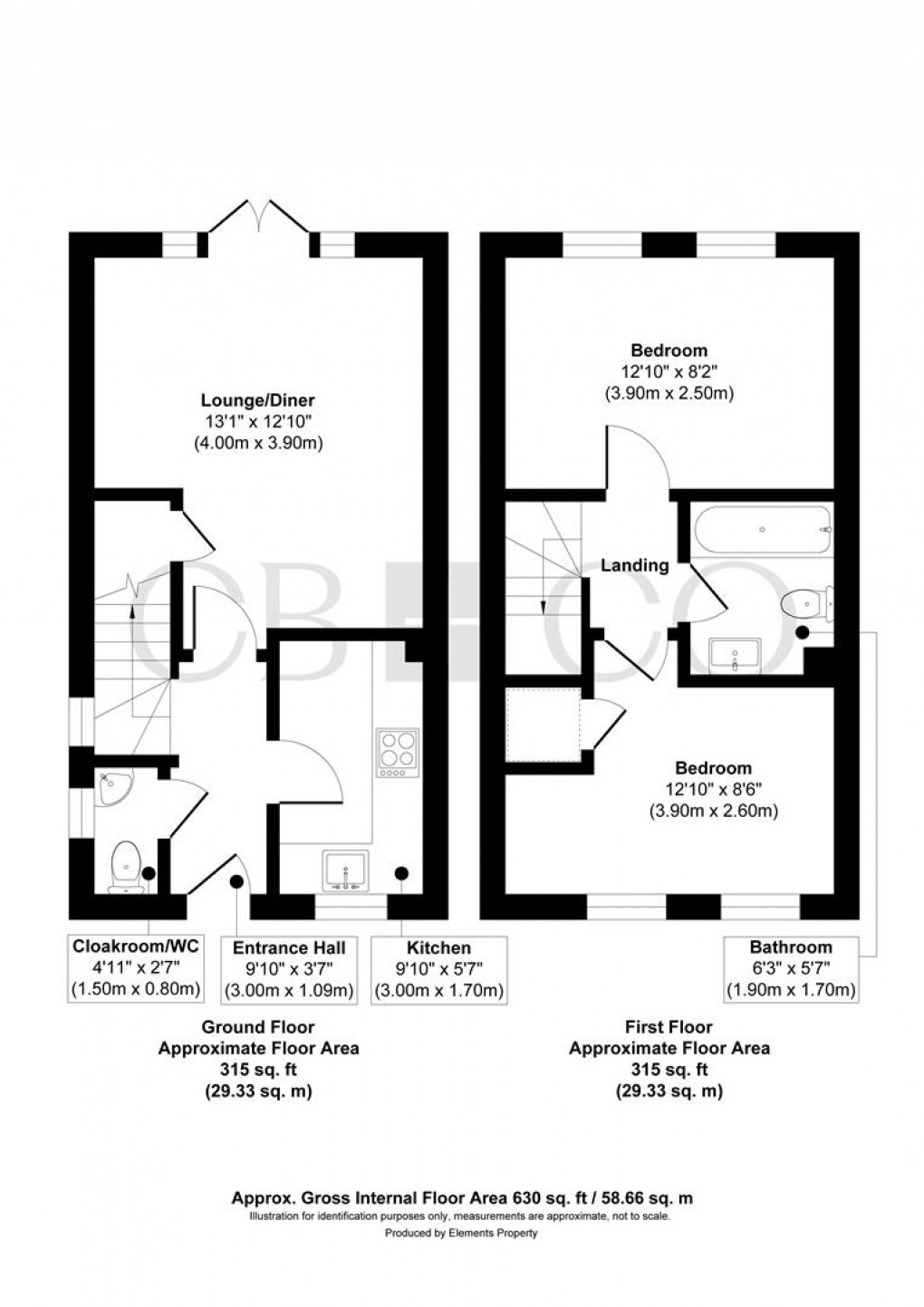 Floorplan for Arundel Way, Littleover, Derby