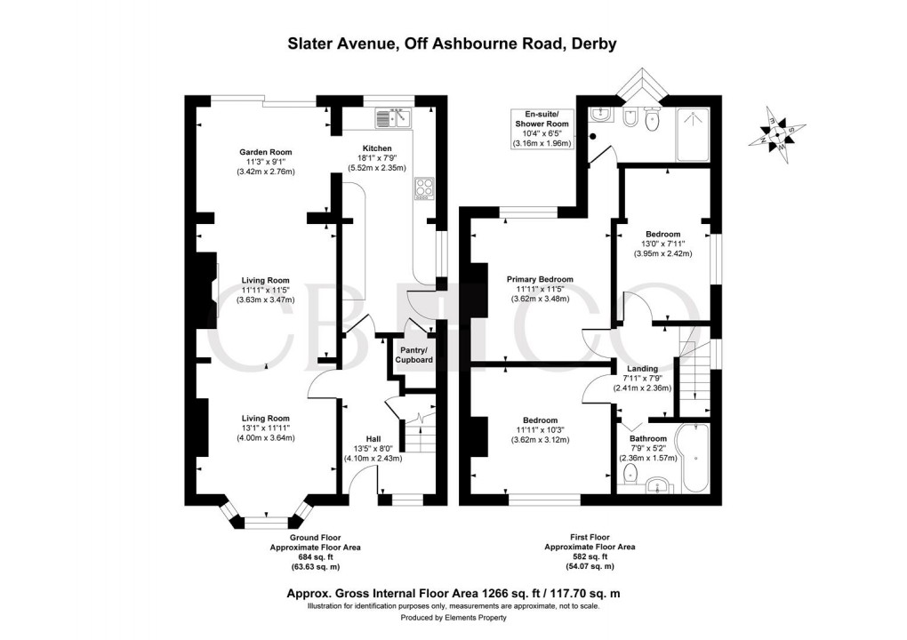 Floorplan for Slater Avenue, Off Ashbourne Road, Derby