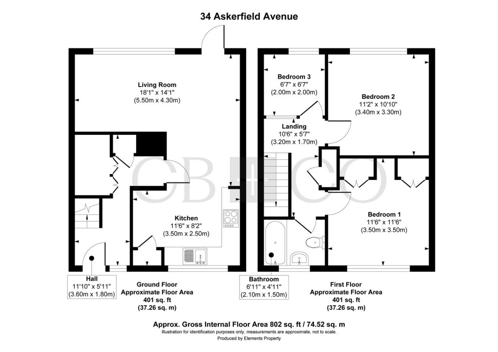 Floorplan for Askerfield Avenue, Allestree, Derby
