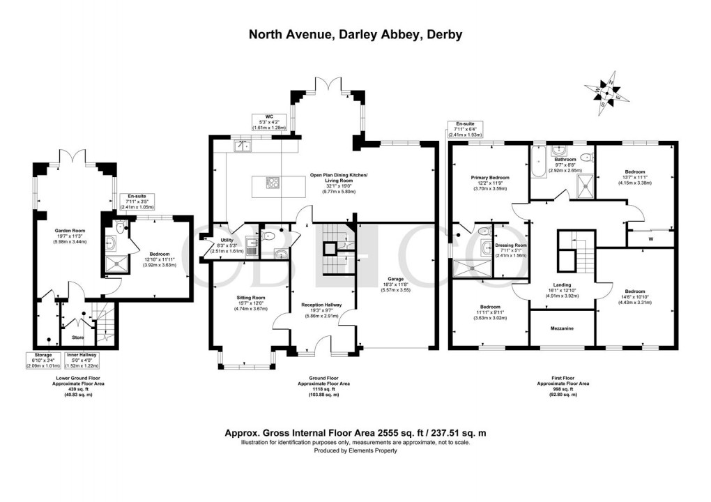 Floorplan for North Avenue, Darley Abbey, Derby