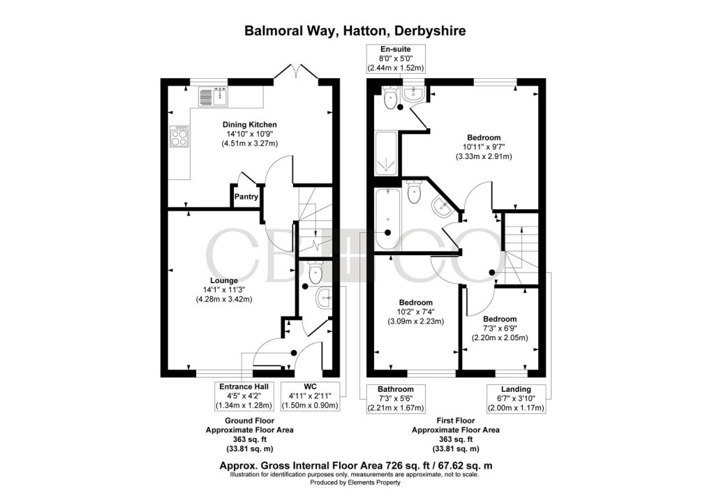 Floorplan for Balmoral Way, Hatton, Derby