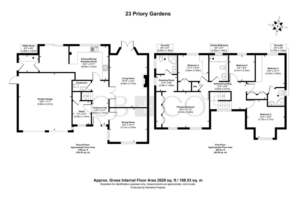 Floorplan for Priory Gardens, Oakwood, Derby