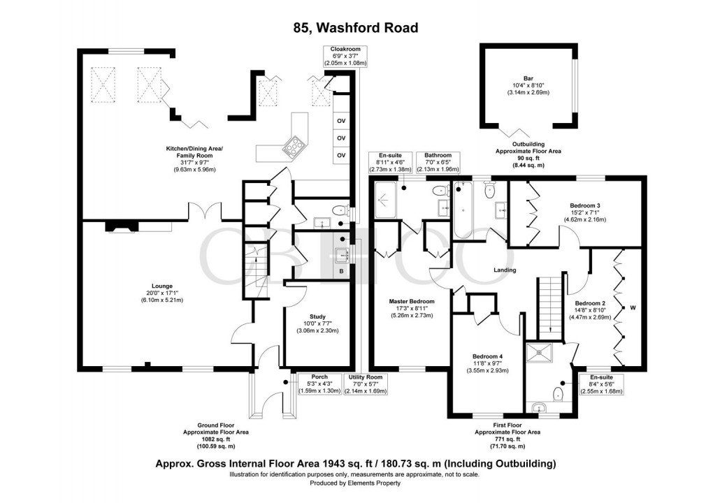 Floorplan for Washford Road, Hilton, Derby