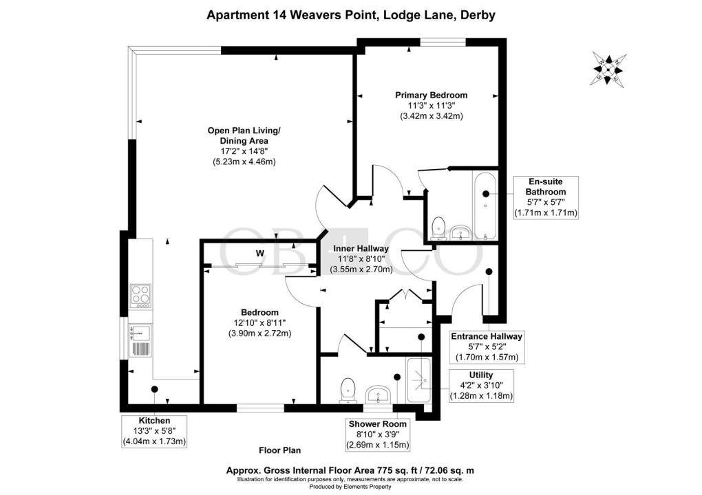 Floorplan for Weavers Point, Lodge Lane, Derby