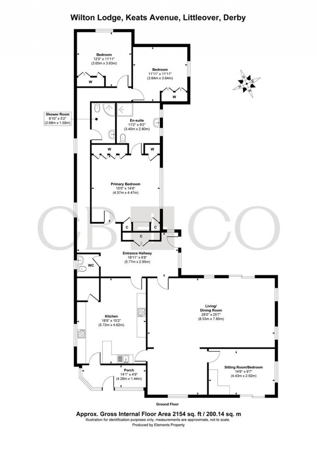 Floorplan for Keats Avenue, Littleover, Derby