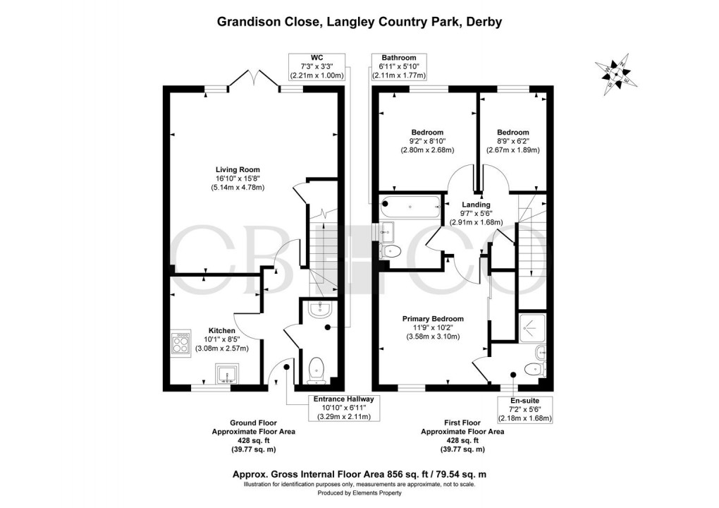 Floorplan for Grandison Close, Langley Country Park, Derby