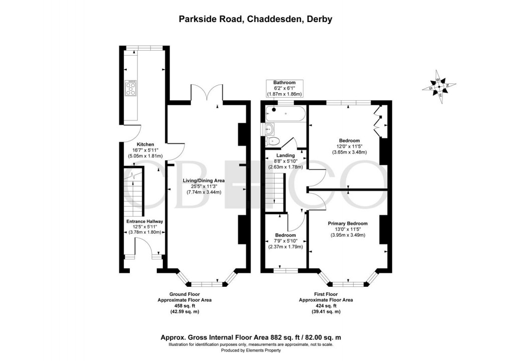 Floorplan for Parkside Road, Chaddesden, Derby