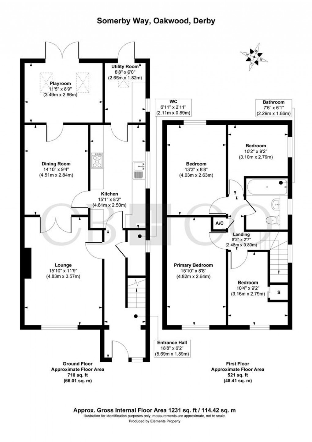 Floorplan for Somerby Way, Oakwood, Derby