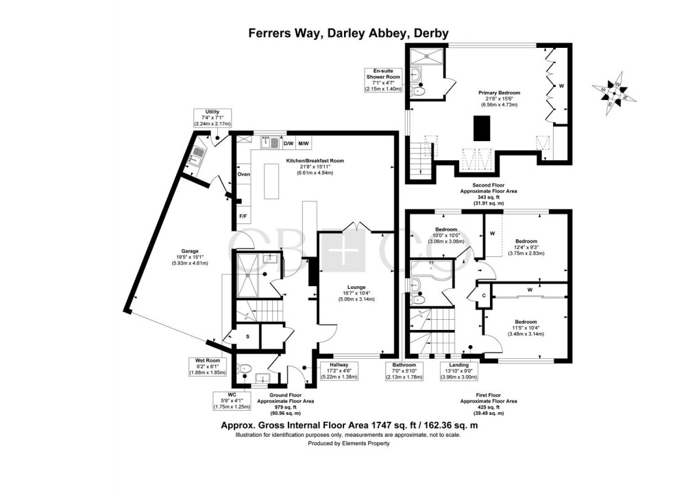 Floorplan for Ferrers Way, Darley Abbey, Derby