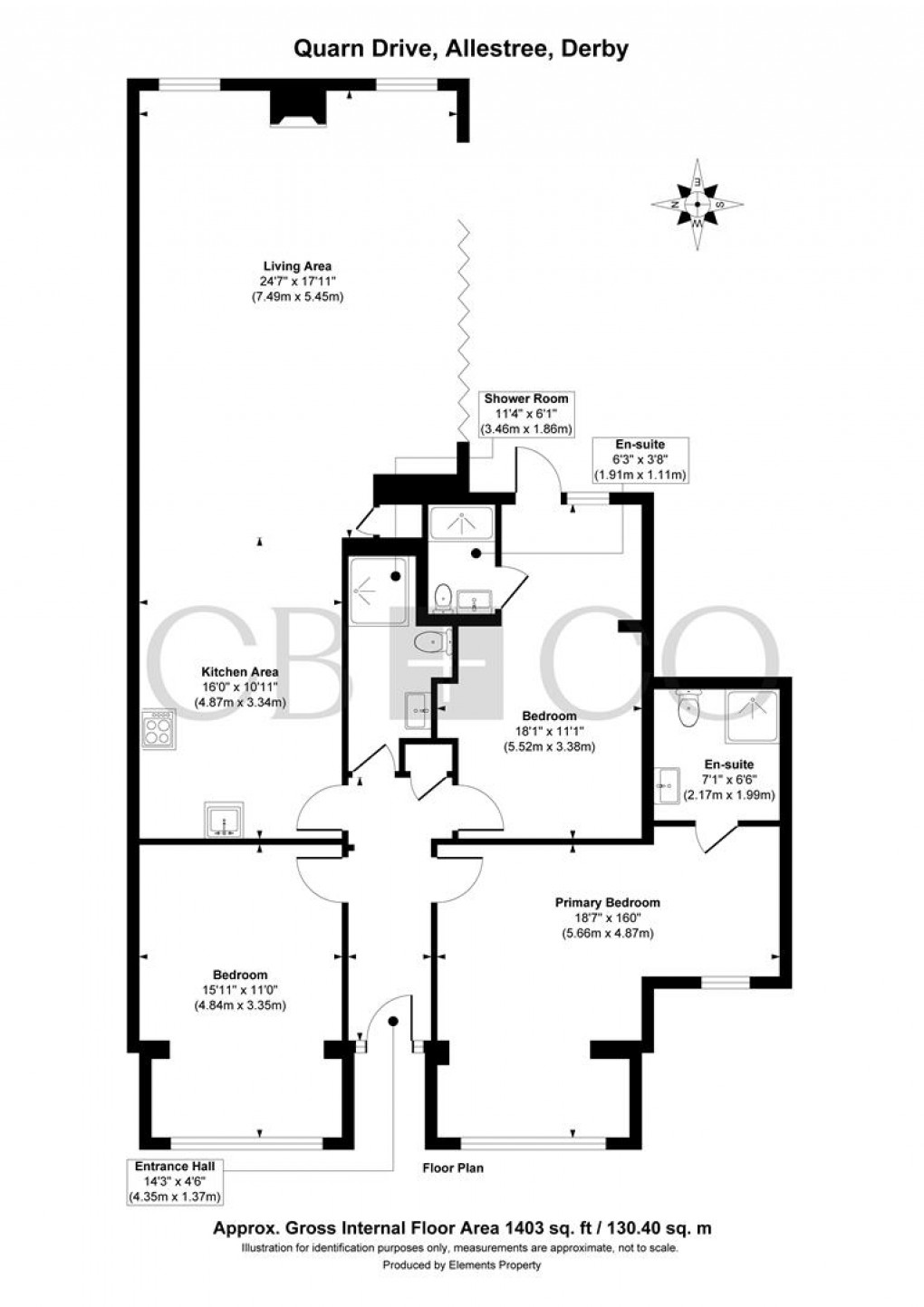 Floorplan for Quarn Drive, Allestree, Derby