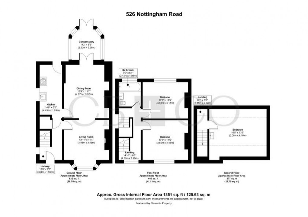 Floorplan for Nottingham Road, Chaddesden, Derby
