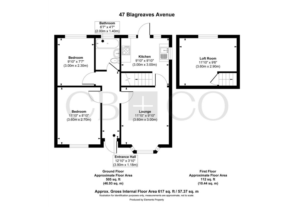 Floorplan for Blagreaves Avenue, Littleover