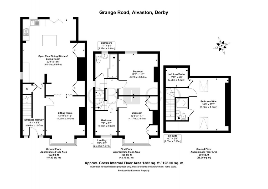 Floorplan for Grange Road, Alvaston, Derby