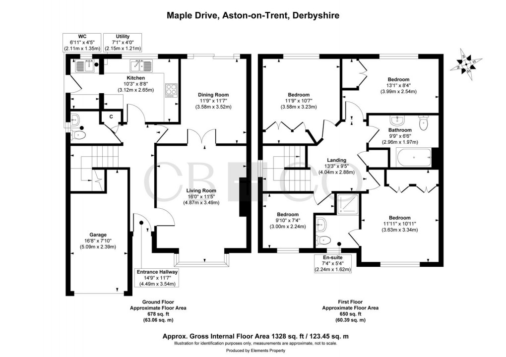 Floorplan for Maple Drive, Aston-On-Trent, Derby