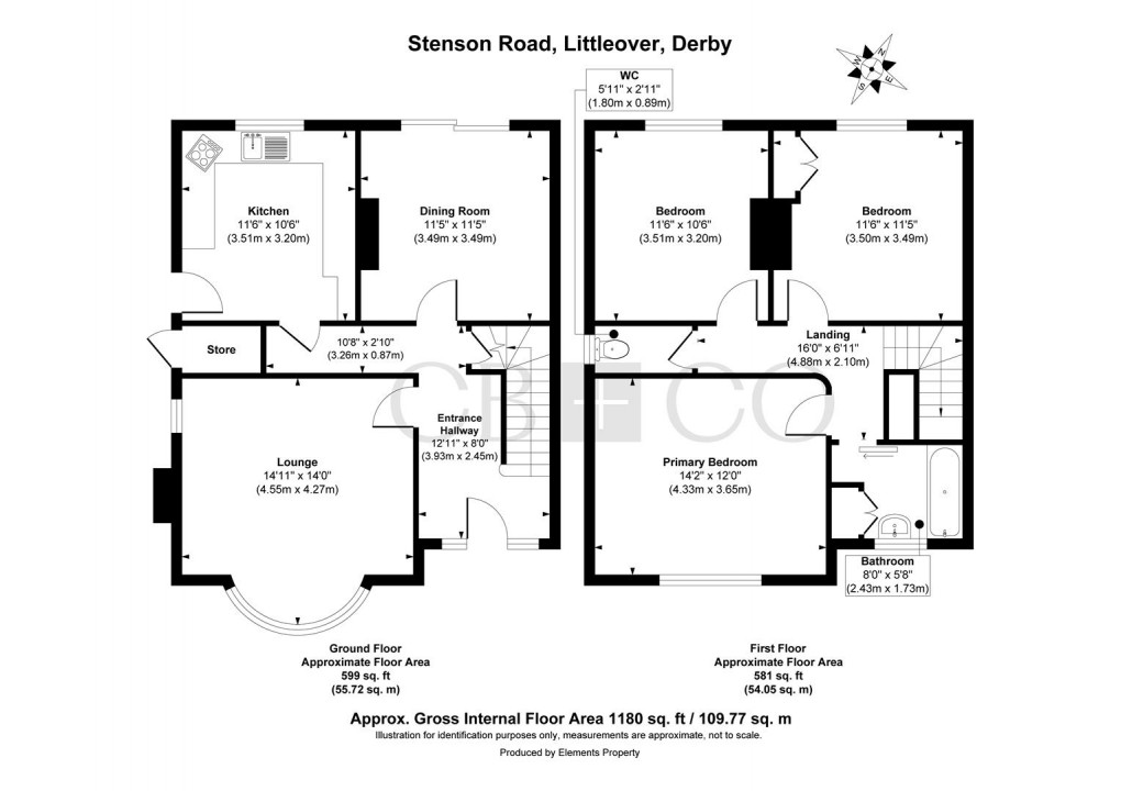 Floorplan for Stenson Road, Littleover, Derby