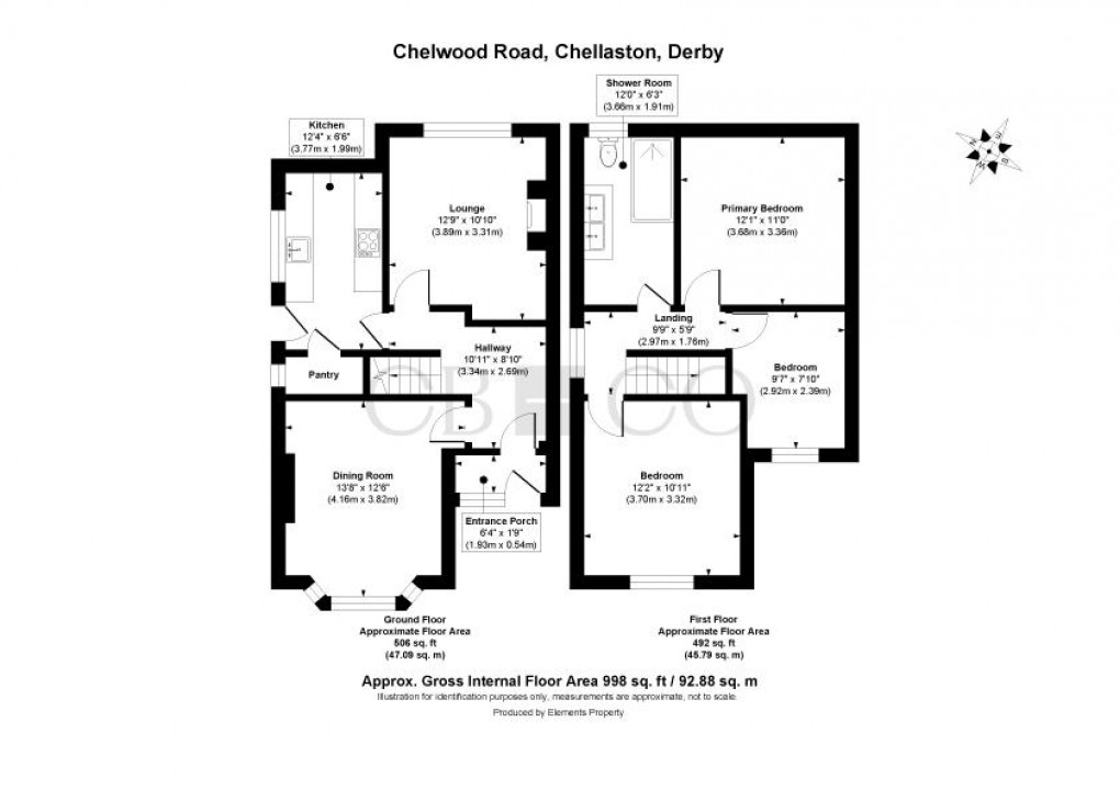 Floorplan for Chelwood Road, Chellaston, Derby