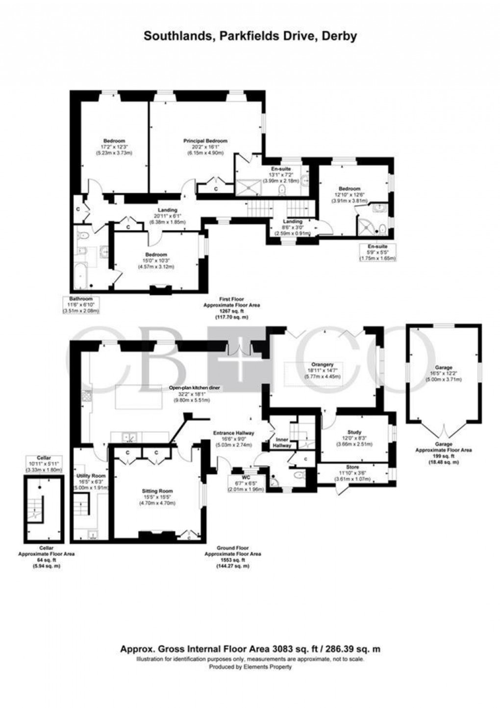 Floorplan for Southlands, Parkfields Drive, Derby