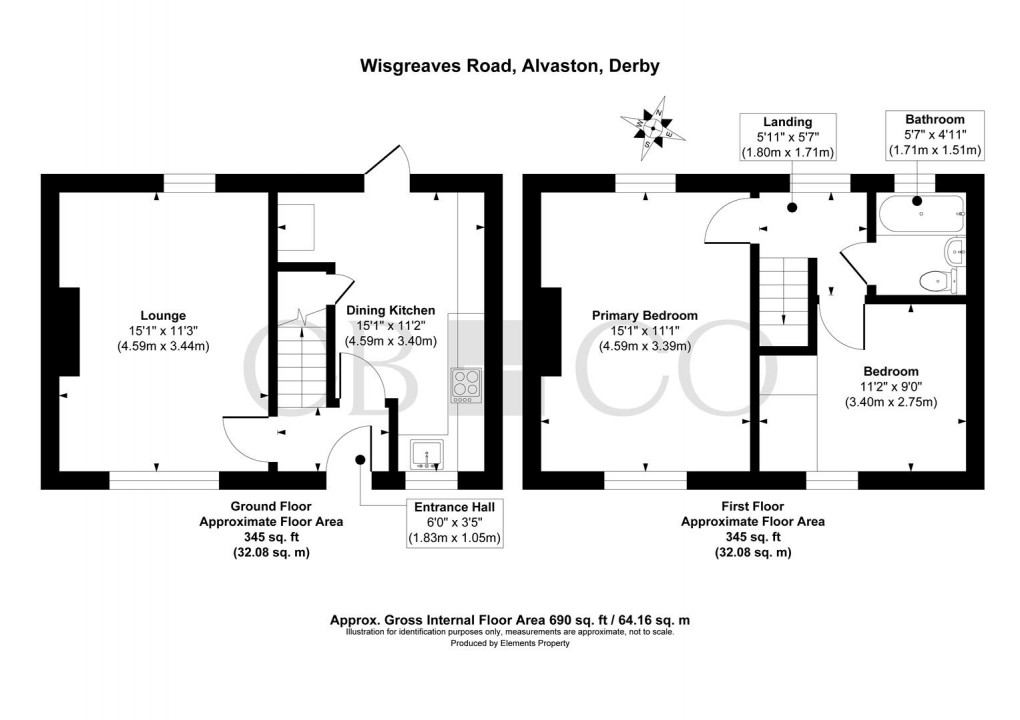 Floorplan for Wisgreaves Road, Alvaston, Derby
