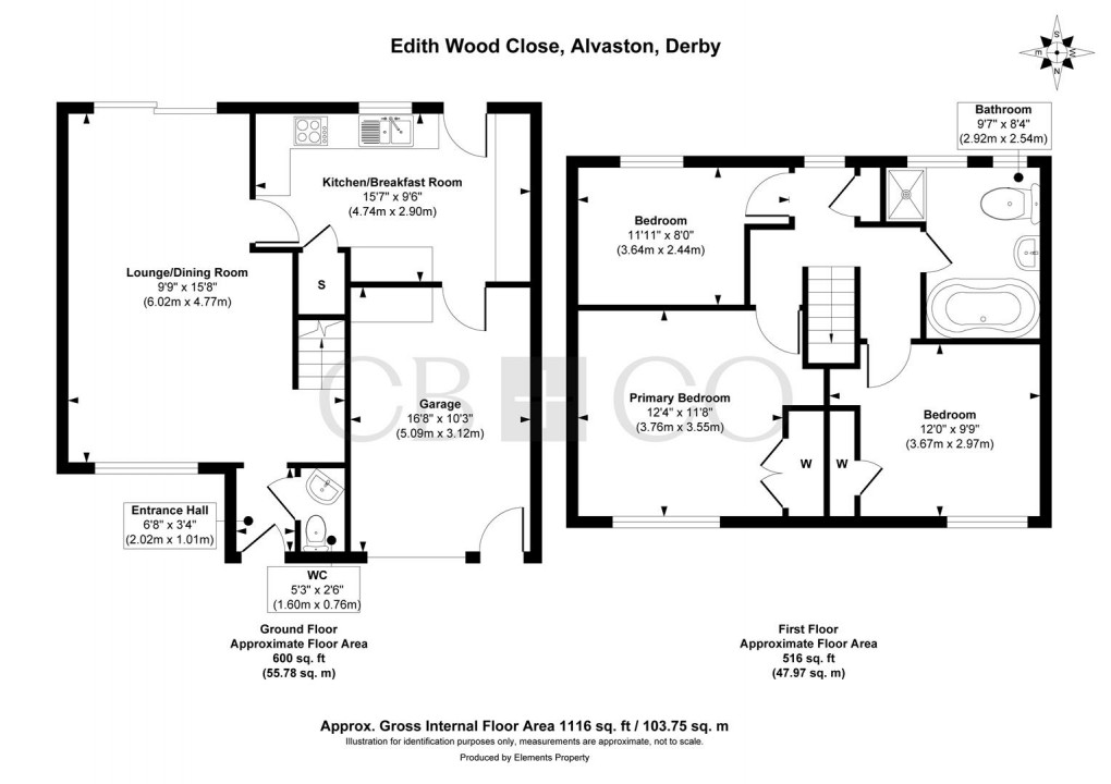 Floorplan for Edith Wood Close, Alvaston, Derby