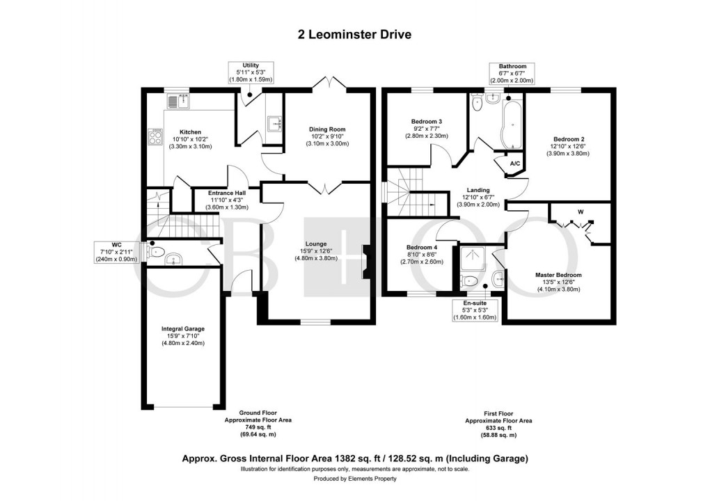 Floorplan for Leominster Drive, Oakwood, Derby