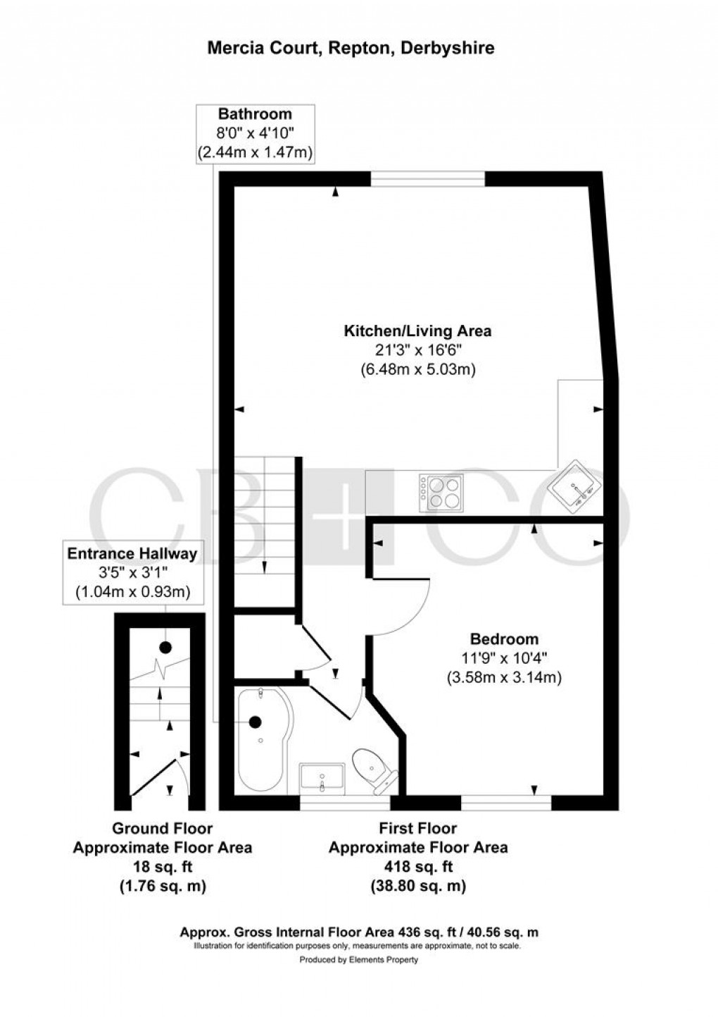 Floorplan for Mercia Court, Repton, Derby