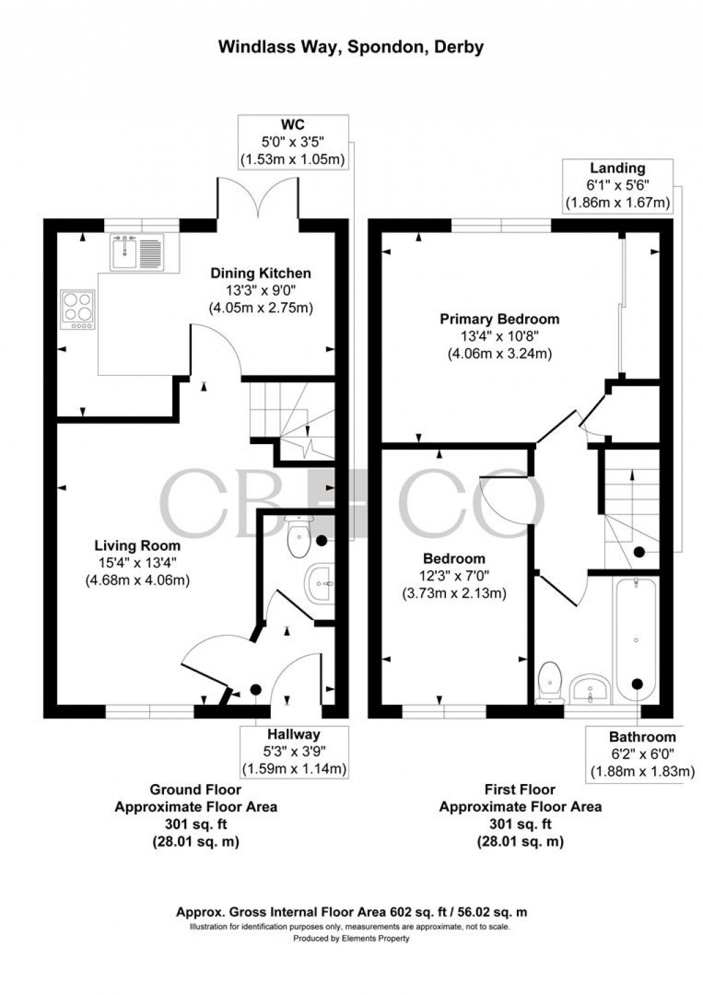 Floorplan for Windlass Way, Spondon, Derby