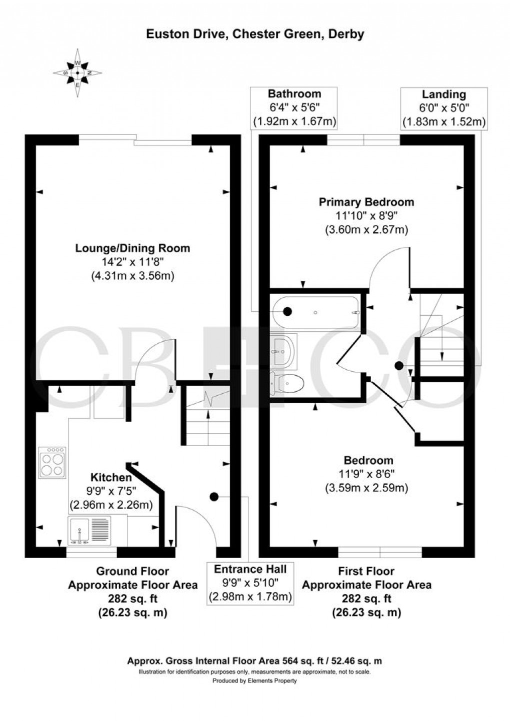 Floorplan for Euston Drive, Derby