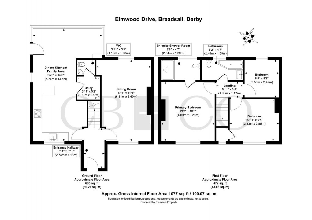 Floorplan for Elmwood Drive, Breadsall, Derby