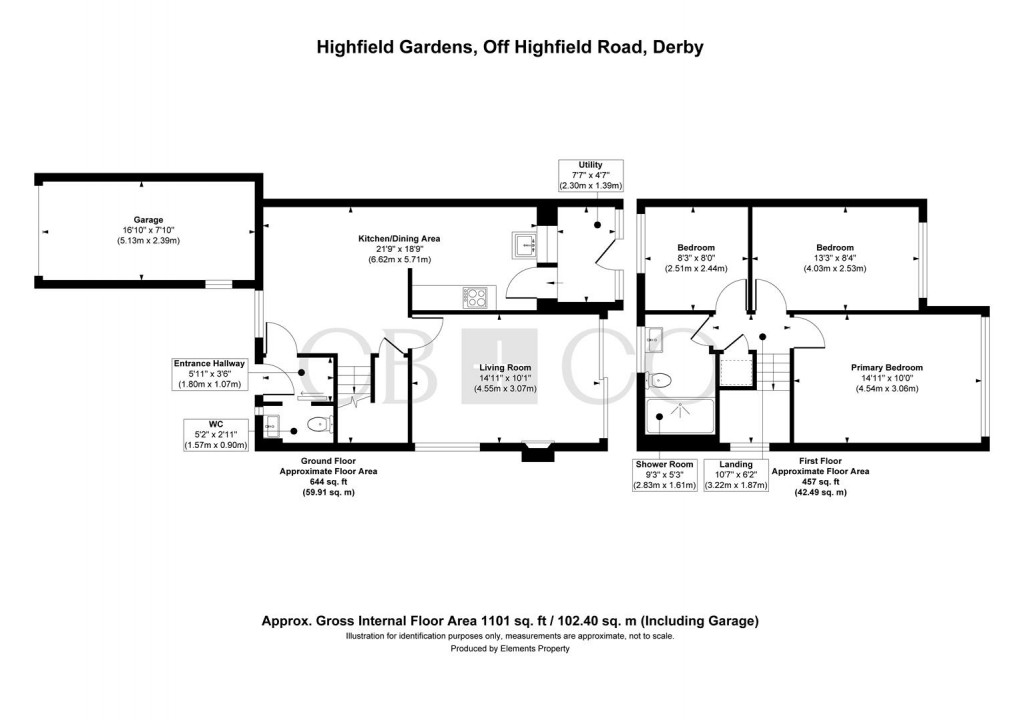 Floorplan for Highfield Gardens, Highfield Road, Derby