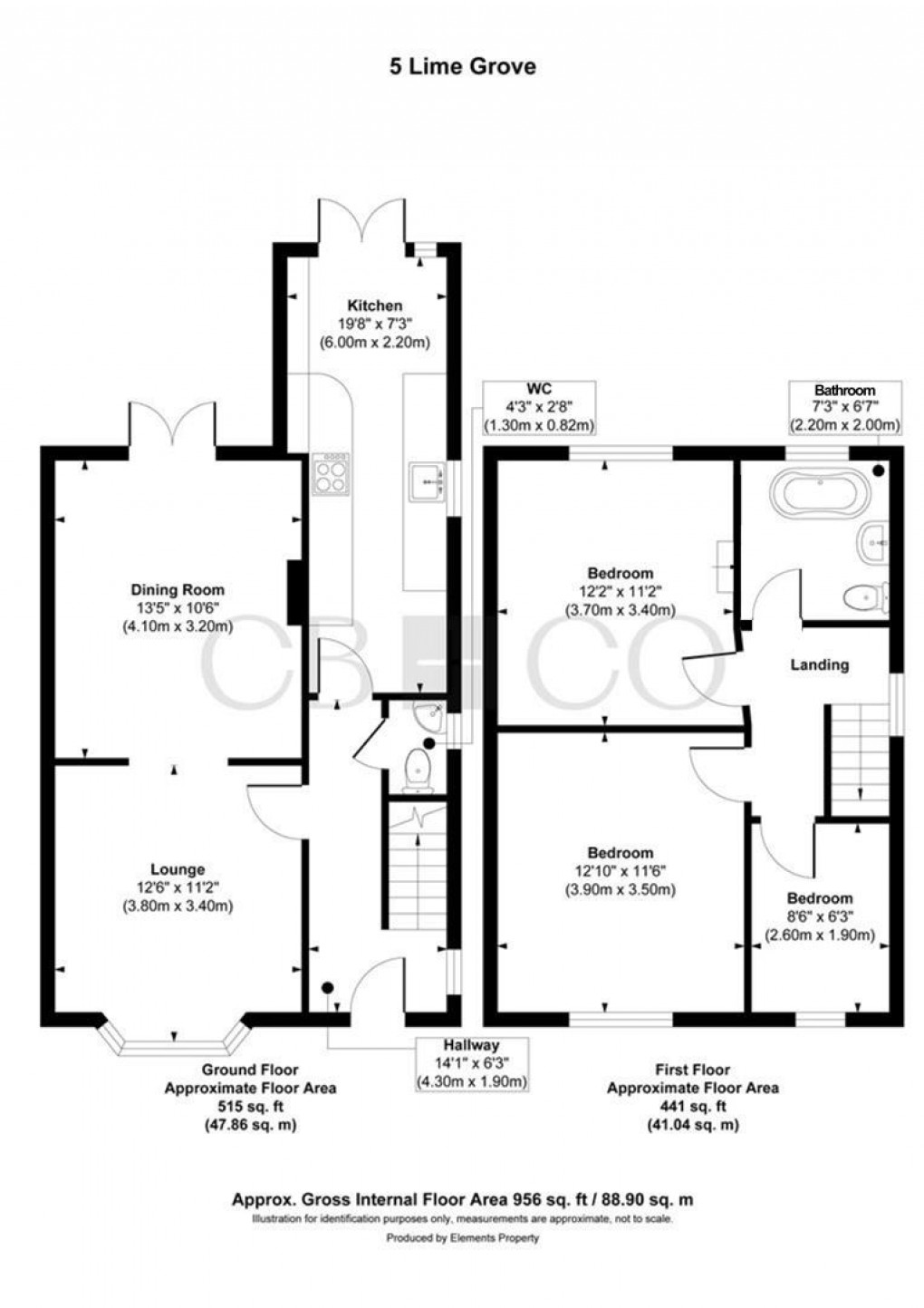 Floorplan for Lime Grove, Chaddesden, Derby