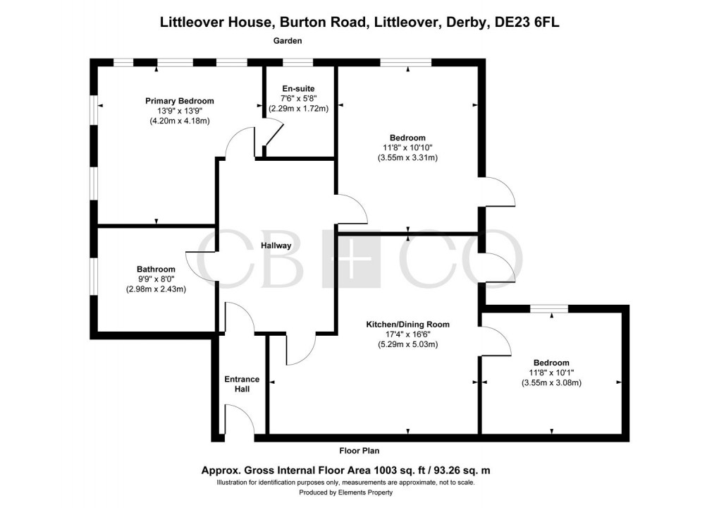 Floorplan for Littleover House, 451 Burton Road, Littleover